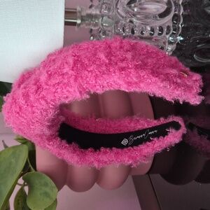 Brianna Cannon - Hot Pink Sherpa Headband with Knot